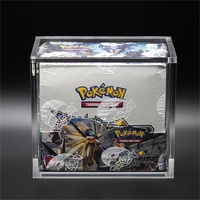 Boîte de présentation en acrylique pour petites boîtes de boosters, magnétique, durable, transparente, anti-poussière, pour cartes à collectionner