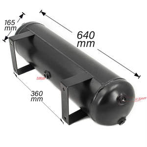 Réservoir d'air en acier personnalisé neuf avec 200 PSI pour remorque de voiture, camion, <span class=keywords><strong>suspension</strong></span> <span class=keywords><strong>pneumatique</strong></span>, réservoir d'air 1/4 3/8 1/2, réservoir d'air de 3 gallons, <span class=keywords><strong>5</strong></span> gallons, réservoirs en acier - Product Image 3
