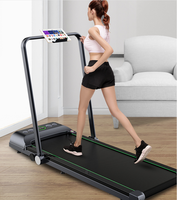 PINJIAN Nouveau tapis de course électrique pliable pour la maison, mini tapis de marche LED