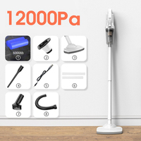 Aspirateur sans fil portatif à vente chaude, puissance d'aspiration de 12000pa, autonomie de 30 minutes, appareils de nettoyage des déchets