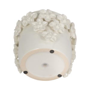 Vaso in gres con applicazioni floreali e design in ceramica testurizzata per piante da interno ed esterno - Product Image 6