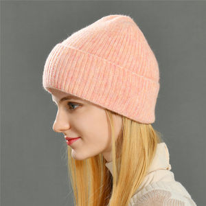 Chapeaux en laine <span class=keywords><strong>cachemire</strong></span>, unisexe, doux, chaud, fourrure de raton laveur véritable et pelucheux avec <span class=keywords><strong>pompon</strong></span>, tricoté, personnalisé, pour femmes, vente en gros, collection - Product Image 4