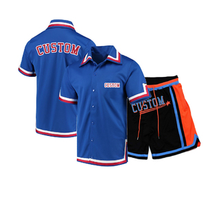 Maglie <span class=keywords><strong>e</strong></span> Pantaloncini Retrò Traspiranti ad Asciugatura Rapida 100% Poliestere, Abbigliamento Personalizzato in Rete Stile Basket Vintage - Product Image 1