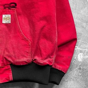 Custom Men's Vintage Style <b>Canvas</b> <b>Work</b> <b>Jacket</b> ODM Casual Winter Zippered Front High Sensitivity Stand 100% Cotton Hoody Style - Product Image 4