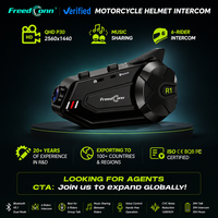 Casque de moto FreedConn R1 Plus avec enregistreur vidéo DVR WiFi HD 1080P, interphone sans fil pour 6 motards
