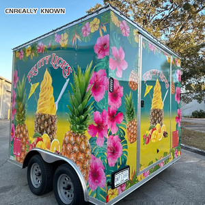 DOT CE Square Galvanized Chassis Fully Equipped Juice Kitchen For Beverage Hot Dog Fast Food <b>Concession</b> <b>Trailer</b> - Product Image 1