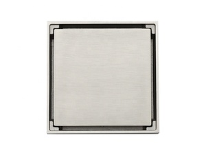 10x10cm vuông <span class=keywords><strong>Chrome</strong></span> mạ Brass cống sàn chống mùi phòng tắm vòi hoa sen xả với Watermark - Product Image 3