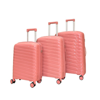 Juego de Maletas con Ruedas de Polipropileno de Diseño Nuevo 2025, 3 Piezas con Candado para Viajes Unisex