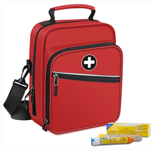 Bolsa Organizadora de Medicamentos Esenciales para Alergias, Inhalador, Suministros para el Asma, con Correa para el Hombro, Kit Médico de Viaje para Medicamentos para la Diabetes - Product Image 1