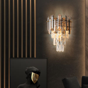 Offre Spéciale hôtel lumière chambre chevet nordique intérieur couleur or k9 cristal moderne appliques luxe pour la maison - Product Image 6