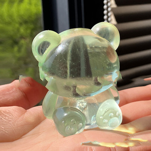 NOUVEAU Jouet à presser en forme d'ours transparent en TPR EVA, anti-stress, pour enfants et adultes, non toxique, jouet de bureau ASMR, directement de l'usine - Product Image 2
