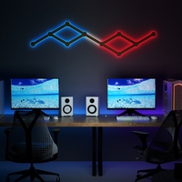 Lumières intelligentes RVB avec synchronisation de musique de jeu Éclairage LED bricolage pour la maison Télécommande vocale pour le salon Disponible en noir blanc