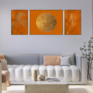 Pintura decorativa HUAMIAO, <span class=keywords><strong>3</strong></span> uds., pintura de porcelana de cristal, cuadro de caballo abstracto para sala de estar, póster, Arte de la pared Decoración moderna - Product Image 3