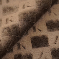 Tissu polaire Sherpa/Sherpa double face 100 % polyester épais OEM/ODM, trame extérieure, largeur 186 cm, brossé, résistant à l'abrasion
