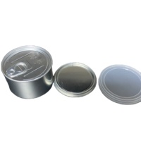 Vente en gros de boîtes de conserve Cali de 100 ml 3,5 g à fermeture automatique avec couvercle à anneau et autocollants d'étiquettes, boîte de conserve pour thon