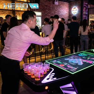 HEROVR VS Pong Table de <span class=keywords><strong>jeu</strong></span> interactive multi-joueur Beer Pong Toss Arcade intelligente en acier inoxydable avec éclairage LED 16 couleurs mobile - Product Image 3