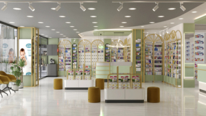 Modern Pharmacy Store Interior Design Custom LED Display Cabinet Drugstore Furniture Retail Shopfitting - Product Image 4