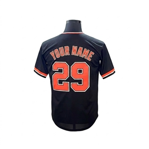 Vente en gros d'usine, maillot de baseball respirant avec broderie 3D personnalisée et numéros, chemises pour hommes - Product Image 5