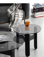 Table basse de célébrité en ligne en verre trempé combinaison de ménage de salon simple moderne