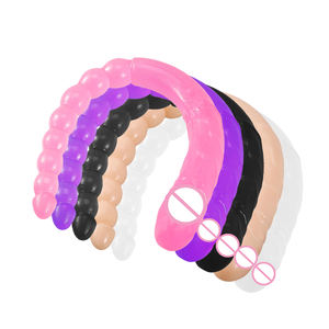Flexible weiche Gelee-Vagina Analfrauen Homosexuelle Lesben doppelfester <span class=keywords><strong>Dong</strong></span>-Penis künstliches Sexspielzeug U-Form-Dildo - Product Image 4