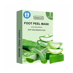 Maschera Esfoliante per Piedi all'Aloe Vera OEM all'Ingrosso, Calzini Spa per Piedi Secchi e Screpolati, Idratante, Rimuove la <span class=keywords><strong>Pelle</strong></span> Morta dai <span class=keywords><strong>Talloni</strong></span> - Product Image 1
