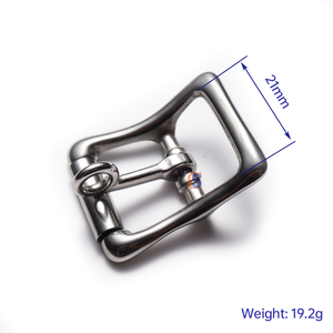 不锈钢卷舌滚扣西方马钉五金皮带狗项圈方扣 - Product Image 2