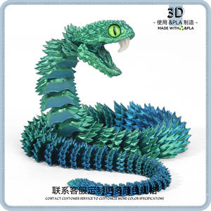 Juguete Antiestrés de Plástico con Forma de Serpiente Animal Congelada Realista con Dientes para Ejercitar las Manos Durante Largos Periodos de Trabajo y Descanso de Estudio - Product Image 5