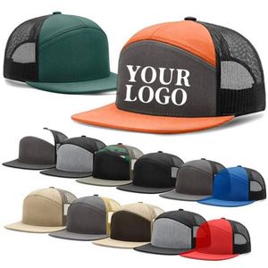 New Fashion Wholesale Unisex Customized Embroidery Logo Gorras Caps 7 Panel Snapback Richardson 168 Trucker Hats Mesh Y2K Sports - Product Image 1