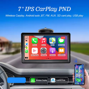 Écran sans fil CarPlay Android Auto pour voiture 7 pouces Écran portable IPS CarPlay avec lien miroir sans fil BT - Product Image 2
