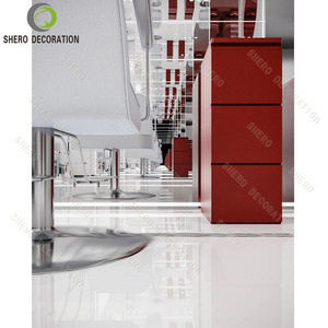 Decoración de Salón de Belleza Rojo, Diseño de Tienda de Cosméticos, Exhibición de Peluquería, Decoración Interior de Salón de Belleza - Product Image 2