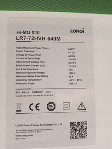 Panneaux Solaires Longi Himo X10 640W 650W 660W 670W HPDC à Verre Simple - Product Image 3