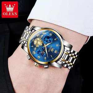 Offre Spéciale OLEVS 2859 mode hommes montres échelle romaine cadran montre-bracelet pour hommes en acier inoxydable Quartz étanche lumineux 2025 - Product Image 3