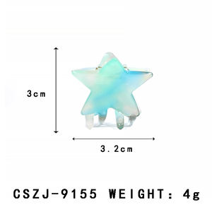 Mini Pinzas para el Cabello con Forma de Estrella para Niñas, Pinzas de Acetato con Pedrería, Lindas y Sencillas, Pinzas de Alta Calidad al por Mayor, Personalizadas - Product Image 2