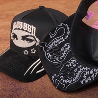 Topi Baseball 5 Panel Bordir 3D Custom Berkualitas Original 100% Baru, Bahan Kanvas, Pinggiran Melengkung, Motif Huruf
