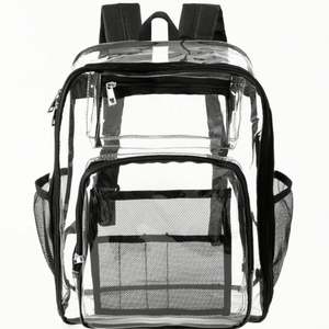 Custom PVC Transparent <b>Backpack</b> With Logo Wholesale <b>Large</b> <b>Capacity</b> Waterproof Unisex <b>Backpack</b> - Product Image 1