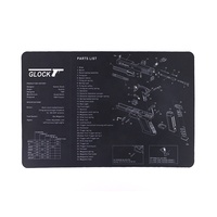 Accessoires de tir de chasse Kit de nettoyage d'outils Tapis de nettoyage avec schéma des pièces et mode d'emploi