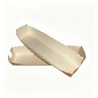 Barquette jetable en carton blanc biodégradable et écologique pour snacks, idéale pour poulet frit et pop-corn