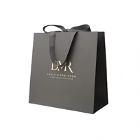 Mini-votre propre logo personnalisé Sacs cadeaux en papier avec logos pour petites entreprises élégant rose ruban pour vêtements shopping