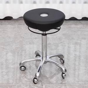 Silla de Masaje con Ruedas Ajustable, Taburete para Salón de Belleza, Silla para Sentarse, Altura Ajustable - Product Image 6