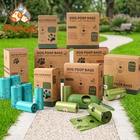 Sacs à déjections pour chiens et chats Petop, écologiques, en plastique et en amidon de maïs, biodégradables, extra épais, anti-fuites