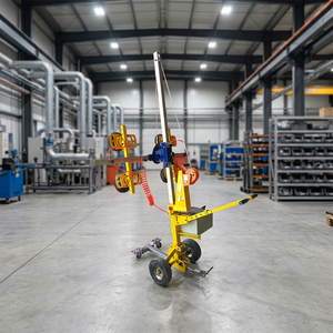 E-WORLD Lève-vitre vertical à ventouse motorisé, utilisation facile, acier jaune, 3600x2400mm, épaisseur de verre 3-19mm, pour le traitement du verre - Product Image 5
