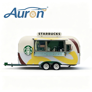 รถขายอาหารเคลื่อนที่ Auron Retro รุ่นโมเดิร์น ผลิตจากสแตนเลส แผ่นเหล็กชุบสังกะสี อะลูมิเนียม ไฟเบอร์กลาส รถพ่วงขายอาหาร ขายส่งรถขายอาหารใหม่ - Product Image 1