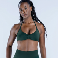 Soutien-gorge de sport pour femme avec logo personnalisé, dos nu, haute élasticité, respirant, style licou, pour fitness et course, maintien élevé, vêtement de yoga