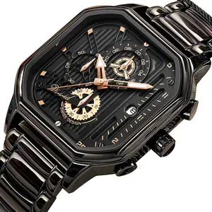 DIZIZID Trend-Design Luxus-Herrenuhr wasserdicht leuchtend Quarz Herren-Armbanduhr großes Gesicht Mode Chronografenuhr für Herren