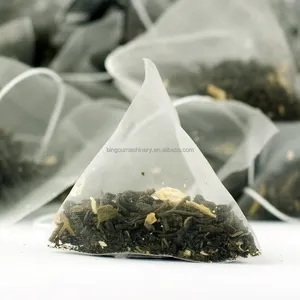 Saco de chá triangular com etiquetas e cordas, equipamento de embalagem para saquinhas de chá
