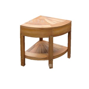 Wooden Shower <b>Stool</b> With Storage Circular Freestanding Bath Seat For <b>Bathroom</b> Essentials - Product Image 2