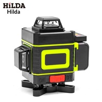 Niveau laser automatique Hilda 16 lignes 4D à lumière verte pour la pose de carreaux de sol et de mur