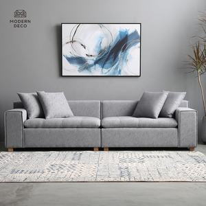 Canapé en tissu modulaire gris, canapé de <span class=keywords><strong>2</strong></span> <span class=keywords><strong>places</strong></span>, pour salon, nouveau, moderne, 2022 - Product Image 1