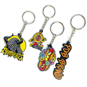 Sang Trọng Dễ Thương Kim Loại Móc Chìa Khóa Chủ Vòng Chìa Khóa Keyring Biểu Tượng Tùy Chỉnh Cá Nhân Mạ Vàng Cứng Mềm Men Keychain - Product Image 2