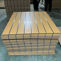 Schlitz platte Gerillte geschlitzte MDF-Aluminium platten Lamellen wand Dekorative Slatwall-Schlitz-MDF-Platte für die Laden anzeige